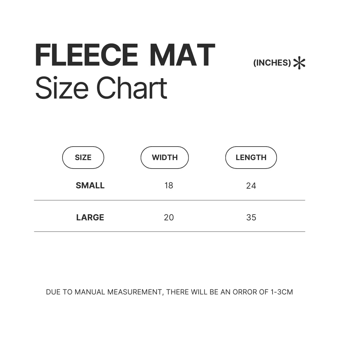 Fleece Mat Size Chart - Life Is Strange Merch