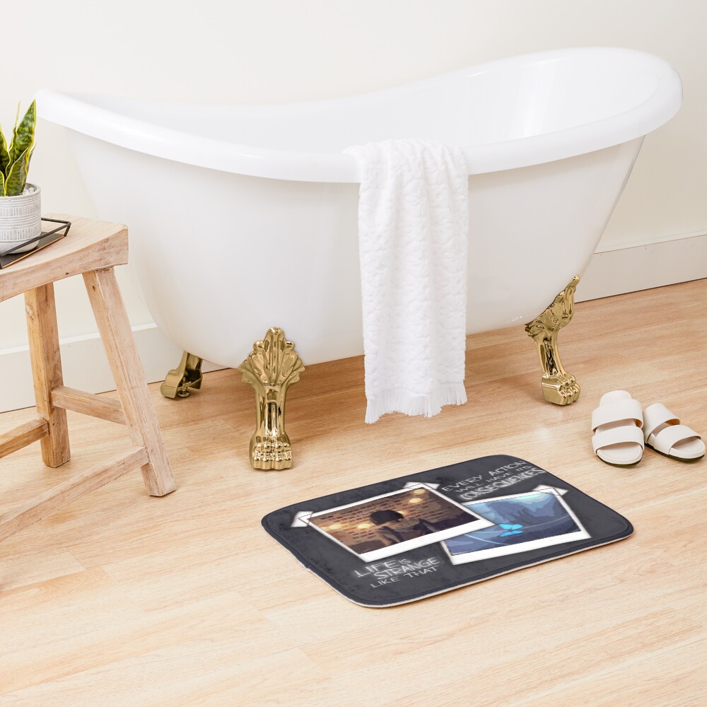 Strange Like That Quote Bath Mat - Image 2