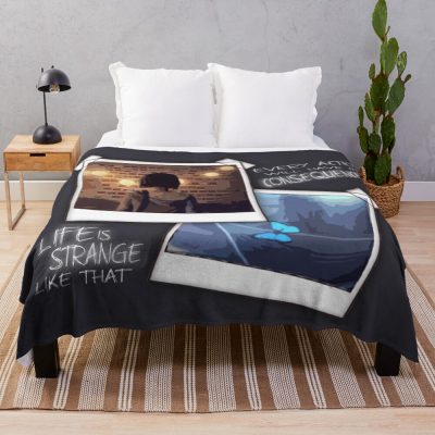 Strange Like That Quote Throw Blanket