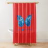 Blue Butterfly Effect Shower Curtain