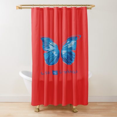 Blue Butterfly Effect Shower Curtain