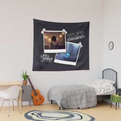Strange Like That Quote Tapestry